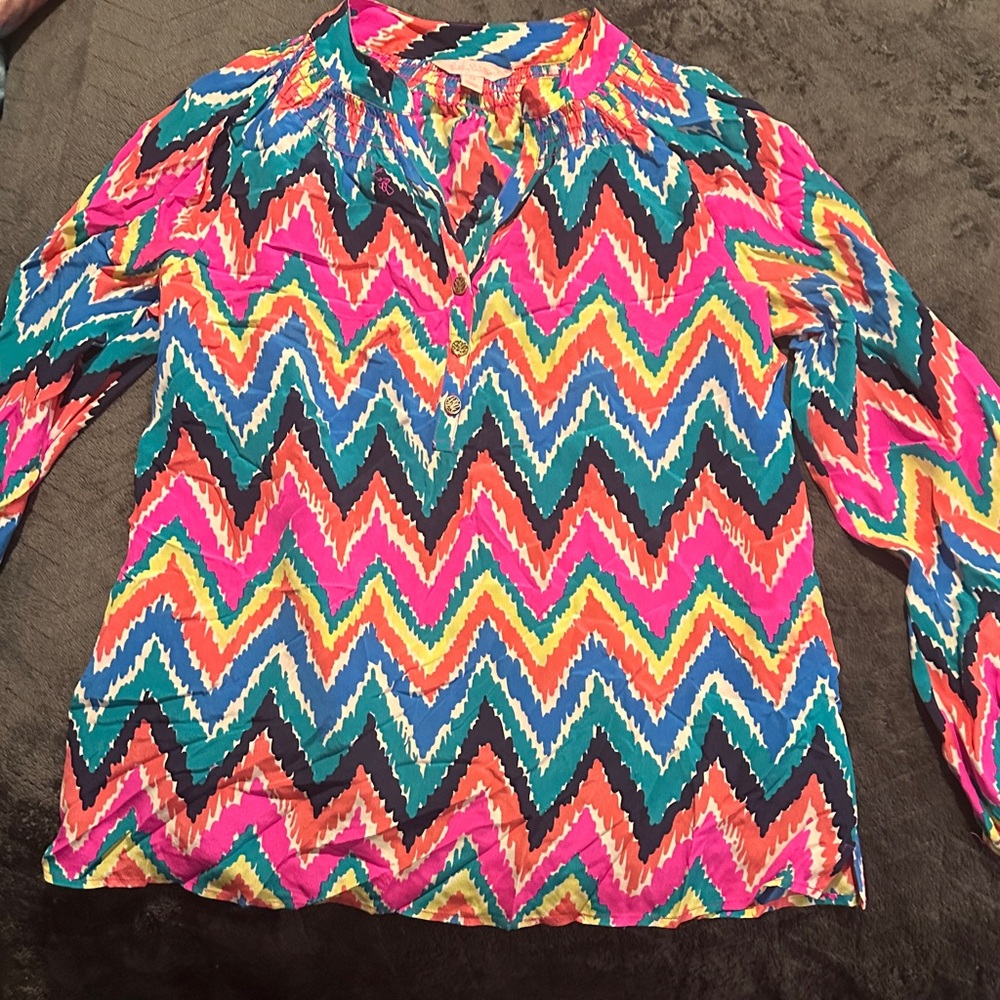 Lilly Pulitzer Multicolor Zigzag Top